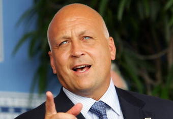 COOPERSTOWN, NY - JULY 27:  Hall of Famer Cal Ripken Jr. looks on at Clark Sports Center prior to the Baseball Hall of Fame induction ceremony on July 27, 2008 in Cooperstown, New York.  (Photo by Jim McIsaac/Getty Images)