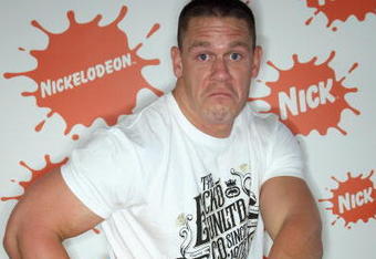 MELBOURNE, AUSTRALIA - OCTOBER 11:  WWE wrestler John Cena poses with the award for Fave Sports Star backstage at the Nickelodeon Australian Kids' Choice Awards 2008 at the Hisense Arena on October 11, 2008 in Melbourne, Australia. This year's event, now in its sixth year, was held in Melbourne for the first time in its history.  (Photo by Kristian Dowling/Getty Images)