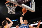 LOS ANGELES, CA - JANUARY 22: JaVale McGee #34 of the Washington Wizards slams the ball against Pau Gasol of the Los Angeles Lakers during the second quarter at the Staples Center January 22, 2009 in Los Angeles, California. NOTE TO USER: User expressly acknowledges and agrees that, by downloading and/or using this Photograph, user is consenting to the terms and conditions of the Getty Images License Agreement.  (Photo by Kevork Djansezian/Getty Images)