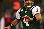 EAST RUTHERFORD, NJ - DECEMBER 28:  Brett Favre #4 of The New York Jets looks to pass against The Miami Dolphins during their game on December 28, 2008 at Giants Stadium in East Rutherford, New Jersey.  (Photo by Al Bello/Getty Images)