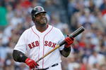 BOSTON - APRIL 25: David Ortiz #34 of the Boston Red Sox reacts against the New York Yankees at Fenway Park on April 25, 2009 in Boston, Massachusetts. (Photo by Jim Rogash/Getty Images)