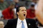 KANSAS CITY, MO - MARCH 21:   Head Coach John Calipari of the Memphis Tigers yells from the sideline during their second round game against the Maryland Terrapins in the NCAA Division I Men's Basketball Tournament at the Sprint Center on March 21, 2009 in Kansas City, Missouri.  (Photo by Jamie Squire/Getty Images)