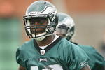 PHILADELPHIA - MAY 1: Wide receiver Jeremy Maclin #18 of the Philadelphia Eagles runs during minicamp practice at the NovaCare Complex on May 1, 2009 in Philadelphia, Pennsylvania. (Photo by Hunter Martin/Getty Images)