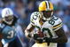 NASHVILLE, TN - NOVEMBER 02:  Wide receiver Donald Driver #80 of the Green Bay Packers looks for room to run after making a reception against the Tennessee Titans at LP Field on November 2, 2008 in Nashville, Tennessee. The Titans defeated the Packers 19-16.  (Photo by Doug Benc/Getty Images)