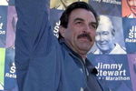 E367312 07: Tom Selleck, honorary co-host, starts the Nineteenth Annual Jimmy Stewart Relay Marathon April 9, 2000 held at Griffith Park in Los Angeles, CA. (Photo by Chris Weeks)