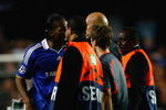 LONDON, ENGLAND - MAY 06:  Didier Drogba of Chelsea argues with the referee after the UEFA Champions League Semi Final Second Leg match between Chelsea and Barcelona at Stamford Bridge on May 6, 2009 in London, England.  (Photo by Clive Rose/Getty Images)