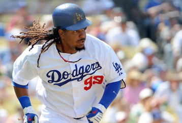 LOS ANGELES, CA - APRIL 19:  Manny Ramirez #99 of the Los Angeles Dodgers runs to first against the Colorado Rockies during the game at Dodger Stadium on April 19, 2009 in Los Angeles, California.  (Photo by Harry How/Getty Images)