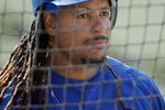 LOS ANGELES, CA - APRIL 30:  Portrait of Manny Ramirez #99 of the Los Angeles Dodgers around the batting cage before the game between the San Francisco Giants at Dodger Stadium on April 30, 2009 in Los Angeles, California.  (Photo by Harry How/Getty Images)