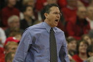 MADISON - JANUARY 5:  Head coach Todd Lickliter of Iowa Hawkeyes yells from the sidelines during the college basketball game against the Wisconsin Badgers at Kohl Center on January 5, 2008 in Madison, Wisconsin. (Photo by Jonathan Daniel/Getty Images)