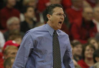 MADISON - JANUARY 5:  Head coach Todd Lickliter of Iowa Hawkeyes yells from the sidelines during the college basketball game against the Wisconsin Badgers at Kohl Center on January 5, 2008 in Madison, Wisconsin. (Photo by Jonathan Daniel/Getty Images)