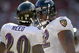 SAN FRANCISCO - OCTOBER 07: Ray Lewis #52 of the Baltimore Ravens yells incouragement to Ed Reed #20 against the San Francisco 49ers before an NFL game on October 7, 2007 at Monster Park in San Francisco, California. (Photo by Jed Jacobsohn/Getty Images)