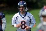 ENGLEWOOD, CO - MAY 03:  Quarterback Kyle Orton #8 particiaptes in practice during Denver Broncos Minicamp at the Broncos training facility on May 3, 2009 in Englewood, Colorado.  (Photo by Doug Pensinger/Getty Images)