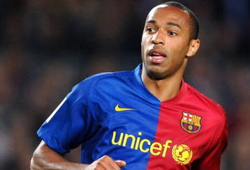 BARCELONA, SPAIN - APRIL 22:  Thierry Henry of Barcelona in action during the La Liga match between Barcelona and Sevilla at the Camp Nou Stadium on April 22, 2009 in Barcelona, Spain. Barcelona won the match 4-0.  (Photo by Jasper Juinen/Getty Images)