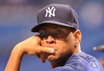 ST. PETERSBURG, FL - APRIL 14:  Alex Rodriguez of the New York Yankees watches batting practice before a game against the Tampa Bay Rays April 14, 2009 in St. Petersburg, Florida.  (Photo by Al Messerschmidt/Getty Images)
