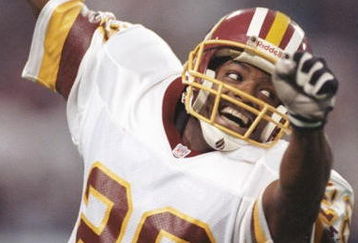 26 Jan 1992:  Defensive back Darrell Green of the Washington Redskins celebrates during Super Bowl XXVI against the Buffalo Bills at the Hubert H. Humphrey Metrodome in Minneapolis, Minnesota. The Redskins won the game, 37-24. Mandatory Credit: Mike Powel