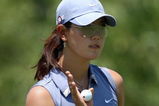 MORELIA, MEXICO- APRIL 25: Michelle Wie waves to the crowd on the 5th hole during the thrid round of the Corona Championship at the Tres Marias Residential Golf Club on April 25, 2009 in Morelia, Michoacan, Mexico. (Photo by Donald Miralle/Getty Images)
