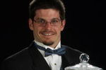 6 Nov 2001: Player's Forsythe Racing driver Patrick Carpentier receives the Tenth Place Trophy in the CART (Championship Auto Racing Teams) FedEx Championship at the CART FedEx Series Awards Celebration at the Venetian in Las Vegas, Nevada.Digital Image. Mandatory Credit: Robert Laberge/ALLSPORT