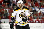 RALEIGH, NC - MAY 06:  Zdeno Chara #33 of the Boston Bruins skates against the Carolina Hurricanes during Game Three of the Eastern Conference Semifinals at RBC Center on May 6, 2009 in Raleigh, North Carolina.  (Photo by Streeter Lecka/Getty Images)