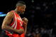 LOS ANGELES, CA - MAY 06:  Ron Artest #96 of the Houston Rockets looks over at a fan in the second quarter against the Los Angeles Lakers in Game Two of the Western Conference Semifinals during the 2009 NBA Playoffs at Staples Center on May 6, 2009 in Los Angeles, California. NOTE TO USER: User expressly acknowledges and agrees that, by downloading and or using this photograph, User is consenting to the terms and conditions of the Getty Images License Agreement.  (Photo by Harry How/Getty Images)