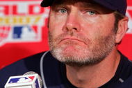 NEW YORK - OCTOBER 07:   Manager Eric Wedge #22 of the Cleveland Indians talks to the media after losing to the New York Yankees by a score of 8-4 in Game Three of the American League Division Series at Yankee Stadium on October 7, 2007 in the Bronx borough of New York City.  (Photo by Jim McIsaac/Getty Images)