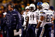 PITTSBURGH - JANUARY 11:  Head coach Norv Turner of the San Diego Chargers coaches against the Pittsburgh Steelers during their AFC Divisional Playoff Game on January 11, 2009 at Heinz Field in Pittsburgh, Pennsylvania. The Steelers won 35-24.  (Photo by Chris Graythen/Getty Images)
