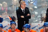 EDMONTON - OCTOBER 12:  Head coach Craig MacTavish of the Edmonton Oilers watches the action during the game against the Colorado Avalanche on October 12, 2008 at Rexall Place in Edmonton, Alberta, Canada.  (Photo by Dale MacMillan/Getty Images)