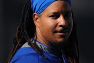 LOS ANGELES, CA - APRIL 30:  Portrait of Manny Ramirez #99 of the Los Angeles Dodgers during batting practice before the game between the San Francisco Giants at Dodger Stadium on April 30, 2009 in Los Angeles, California.  (Photo by Harry How/Getty Images)