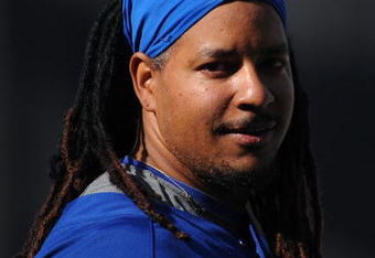 LOS ANGELES, CA - APRIL 30:  Portrait of Manny Ramirez #99 of the Los Angeles Dodgers during batting practice before the game between the San Francisco Giants at Dodger Stadium on April 30, 2009 in Los Angeles, California.  (Photo by Harry How/Getty Images)