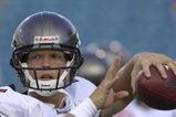 JACKSONVILLE, FL - AUGUST 18: Quarterback Chris Simms #2 of the Tampa Bay Buccaneers warms up for play against the Jacksonville Jaguars at Jacksonville  Municipal Stadium on August 18, 2007 in Jacksonville, Florida. (Photo by Al Messerschmidt/Getty Images)