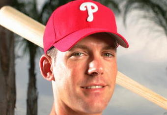 CLEARWATER, FL - FEBRUARY 24:  A.J. Hinch of the Philadelphia Phillies poses for a portrait during Phillies Photo Day at Bright House Networks Field on February 24, 2005 in Clearwater, Florida. (Photo by Ezra Shaw/Getty Images)