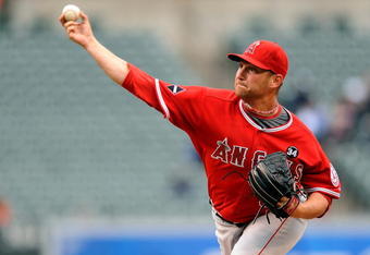 BALTIMORE - APRIL 29:  Shane Loux #68 of the Los Angeles Angels of Anaheim pitches against the Baltimore Orioles at Camden Yards on April 29, 2009 in Baltimore, Maryland.  (Photo by Greg Fiume/Getty Images)