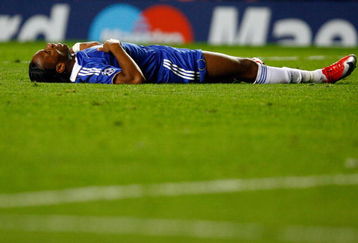 LONDON, ENGLAND - MAY 06:  Didier Drogba of Chelsea reacts during the UEFA Champions League Semi Final Second Leg match between Chelsea and Barcelona at Stamford Bridge on May 6, 2009 in London, England.  (Photo by Clive Rose/Getty Images)