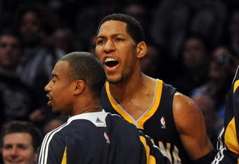 LOS ANGELES, CA - JANUARY 09:  Danny Granger #33 of the Indiana Pacers reacts after fouling out of the game during the second half in a 121-119 loss to the Los Angeles Lakers at the Staples Center on January 9, 2009 in Los Angeles, California.   NOTE TO USER: User expressly acknowledges and agrees that, by downloading and/or using this Photograph, user is consenting to the terms and conditions of the Getty Images License Agreement.  (Photo by Harry How/Getty Images)