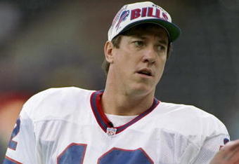 1 Dec 1996:  Quarterback Jim Kelly of the Buffalo Bills during the Bills 13-10 loss to the Indianapolis Colts at the RCA Dome in Indianapolis, Indiana. Mandatory Credit: Brian Bahr  /Allsport