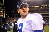 PHILADELPHIA - DECEMBER 28:  Tony Romo #9 of the Dallas Cowboys walks off the field after playing the Philadelphia Eagles on December 28, 2008 at Lincoln Financial Field in Philadelphia, Pennsylvania. The Eagles defeated the Cowboys 44-6.  (Photo by Jim McIsaac/Getty Images)