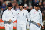 LONDON - MAY 08:  Graeme Swann (L), Graham Onions (C) and Tim Bresnan of England walk off at the end of the West Indies second innings during day three of the 1st npower Test match between England and West Indies at Lord's on May 8, 2009 in London, England.  (Photo by Shaun Botterill/Getty Images)