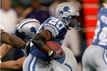 25 Oct 1998:  Running back Barry Sanders #20 of the Detroit Lions in action during the game against the Minnesota Vikings at the Pontiac Silverdome in Pontiac, Michigan. The Vikings defeated the Lions 34-13. Mandatory Credit: Tom Pidgeon  /Allsport