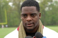 ASHBURN, VA - MAY 1:  Clinton Portis #26 of the Washington Redskins talks to the media after minicamp on May 1, 2009 at Redskins Park in Ashurn, Virginia.   (Photo by Mitchell Layton/Getty Images)
