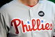 WASHINGTON - APRIL 16:  The Philadelphia Phillies wear a patch on their uniform to honor broadcaster Harry Kalas during the game against the Washington Nationals at Nationals Park on April 16, 2009 in Washington, DC.  (Photo by Greg Fiume/Getty Images)