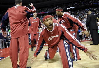 AUBURN HILLS, MI - APRIL 26:  Mo Williams #2 of the Cleveland Cavaliers gets introduced prior to playing the Detroit Pistons in Game Four of the Eastern Conference Quarterfinals during the 2009 NBA Playoffs at the Palace of Auburn Hills on April 26, 2009 in Auburn Hills, Michigan. Cleveland won the game 99-78 to win the series 4-0. NOTE TO USER: User expressly acknowledges and agrees that, by downloading and or using this photograph, User is consenting to the terms and conditions of the Getty Images License Agreement.  (Photo by Gregory Shamus/Getty Images)