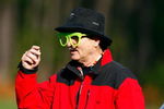 PEBBLE BEACH, CA - FEBRUARY 12:  Bill Murray puts on glasses as he walks up to the sixth green during the first round of the AT&T Pebble Beach National Pro-Am at the Spyglass Hill Golf Course on February 12, 2009 in Pebble Beach, California.  (Photo by Jeff Gross/Getty Images)