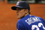 ST. PETERSBURG, FL - JULY 6:  Pitcher Zack Greinke #23 of the Kansas City Royals checks the bullpen against the Tampa Bay Rays July 6, 2008 at Tropicana Field in St. Petersburg, Florida. The Rays defeated the Royals 9-2.  (Photo by Al Messerschmidt/Getty Images)