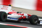 BARCELONA, SPAIN - MAY 09:  Timo Glock of Germany and Toyota drives during qualifying for the Spanish Formula One Grand Prix at the Circuit de Catalunya on May 9, 2009 in Barcelona, Spain.  (Photo by Clive Mason/Getty Images)