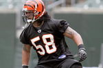 CINCINNATI, OH - MAY 1:  Cincinnati Bengals second round draft pick Ray Maualuga #58 runs a drill during rookie minicamp at Paul Brown Stadium on May 1, 2009 in Cincinnati, Ohio.  (Photo by Mark Lyons/Getty Images)