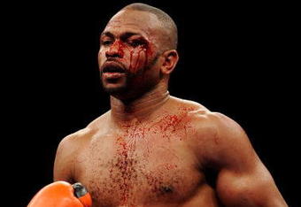 NEW YORK - NOVEMBER 08:  Roy Jones Jr looks on during the Ring Magazine Light Heavyweight Championship bout against Joe Calzaghe of Wales at Madison Square Garden November 8, 2008 in New York City.  (Photo by Al Bello/Getty Images)