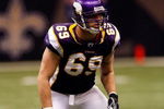 NEW ORLEANS - OCTOBER 06:  Jared Allen #69 of the Minnesota Vikings runs against the New Orleans Saints on October 6, 2008 at the Superdome in New Orleans, Louisiana.  (Photo by Chris Graythen/Getty Images)