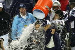JACKSONVILLE, FL - FEBRUARY 6:   Linebacker Tedy Bruschi #54 of the New England Patriots pours the Gatorade tub over head coach Bill Belichick before defeating the Philadelphia Eagles in Super Bowl XXXIX at Alltel Stadium on February 6, 2005 in Jacksonville, Florida.  The Patriots defeated the Eagles 24-21.  (Photo by Harry How/Getty Images)