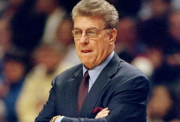 5 Nov 1997:  Coach Chuck Daly of the Orlando Magic watches his players during a game against the Chicago Bulls at the United Center in Chicago, Illinois.  The Bulls won the game 94-81. Mandatory Credit: Jonathan Daniel  /Allsport