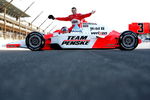 INDIANAPOLIS - MAY 10:  Helio Castroneves, driver of the #3 Team Penske Dallara Honda celebrates Pole Position during qualifying for the IRL IndyCar Series 93rd running of the Indianapolis 500 on May 10, 2009 at the Indianapolis Motor Speedway in Indianapolis, Indiana.  (Photo by Darrell Ingham/Getty Images)