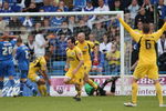 GILLINGHAM, ENGLAND - MAY 10:  Chris Dagnall of Rochdale celebrates after scoring his team's first goal during the Coca Cola League Two Play-off Semi Final Second Leg between Gillingham and Rochdale at Priestfield Stadium on May 10, 2009 in Gillingham, England.  (Photo by Hamish Blair/Getty Images)